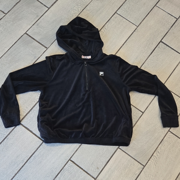 Fila Velour Half-Zip Hoodie – Size XL M360 - Picture 1 of 10